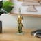 12" Clear, Yellow & Green Abstract Glass Sculpture